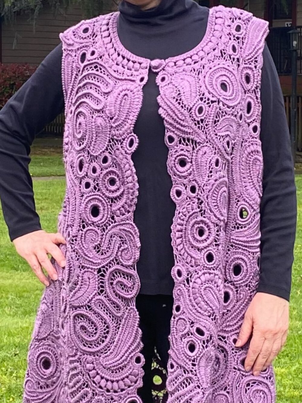 Handmade Sleeveless Irish crocheted vests